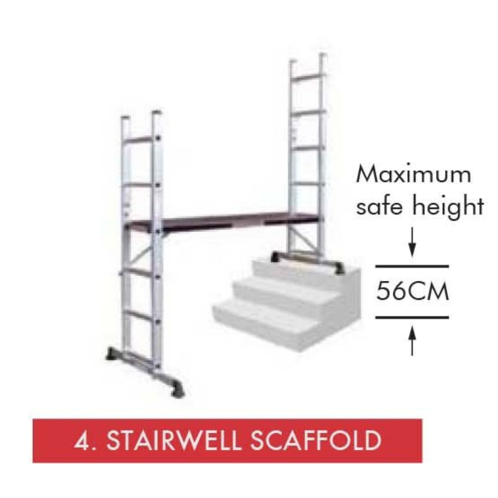 Proplus Aluminium Mini Scaffold Tower & Platform Ladder | PPS966129