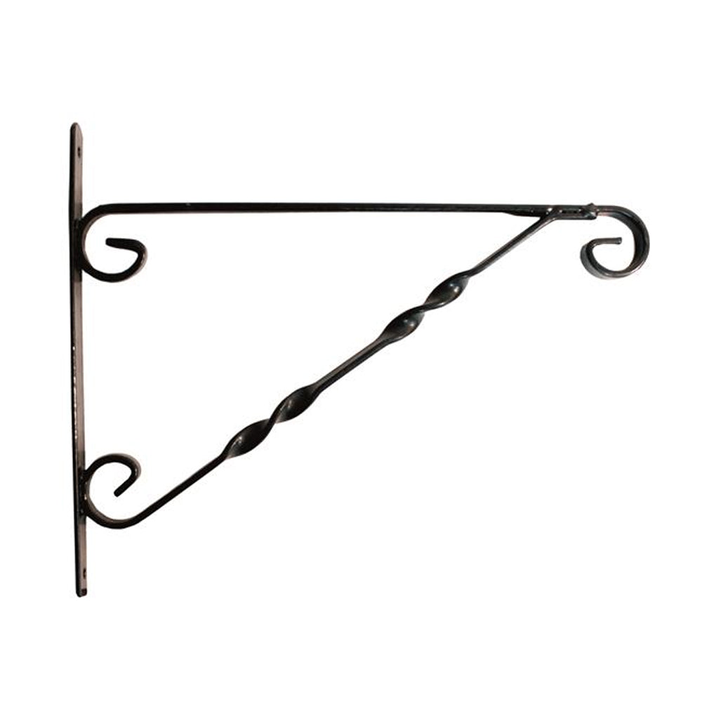 Blossom Hanging Basket Bracket 14" - Black | GRT968529
