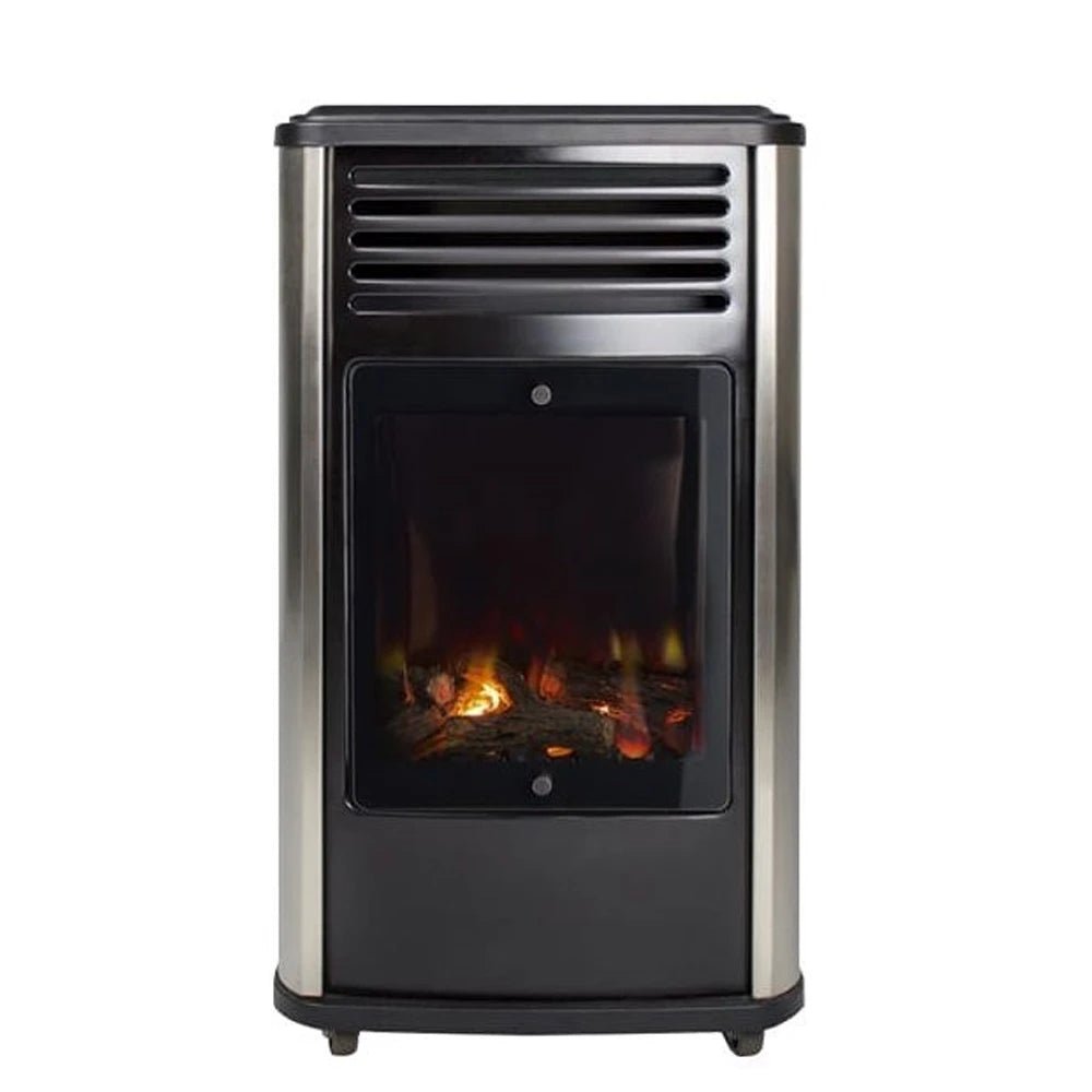 Manhattan Portable Indoor Gas Fire Heater 3.4kw | Flame Effect