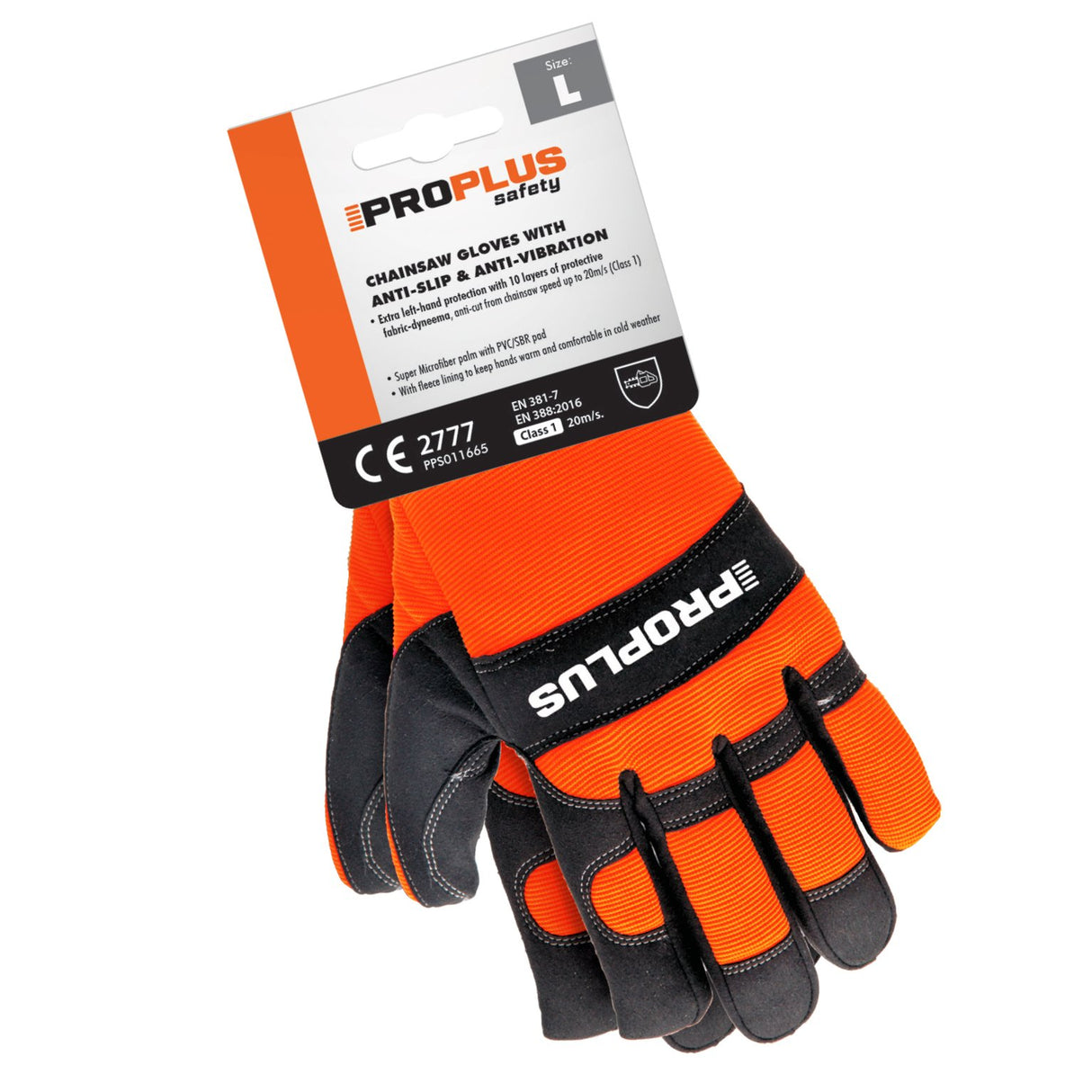 Proplus Chainsaw Protective Gloves Size 10 - Large | PPS011665
