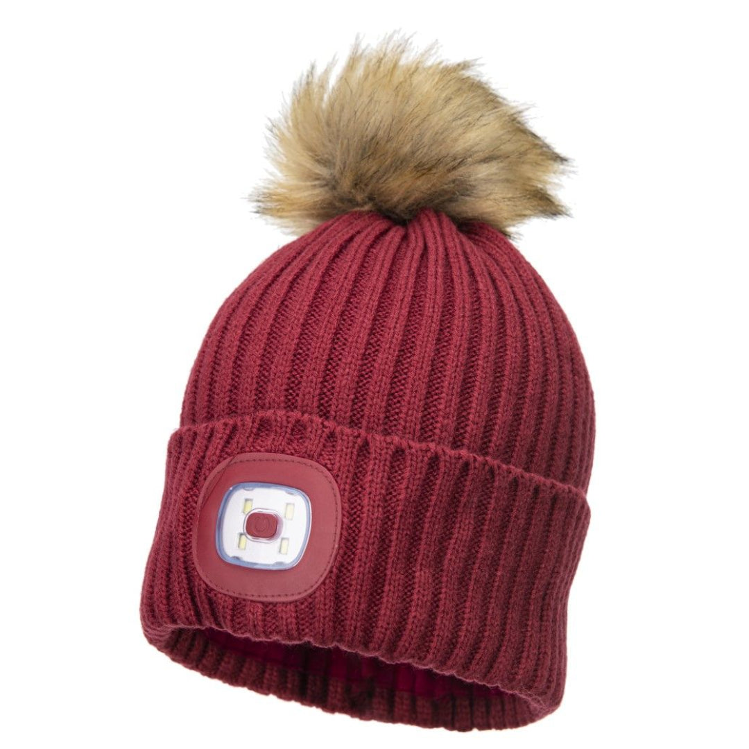 Portwest Doolin Rechargable LED Beanie Hat - Berry | WP38BRY