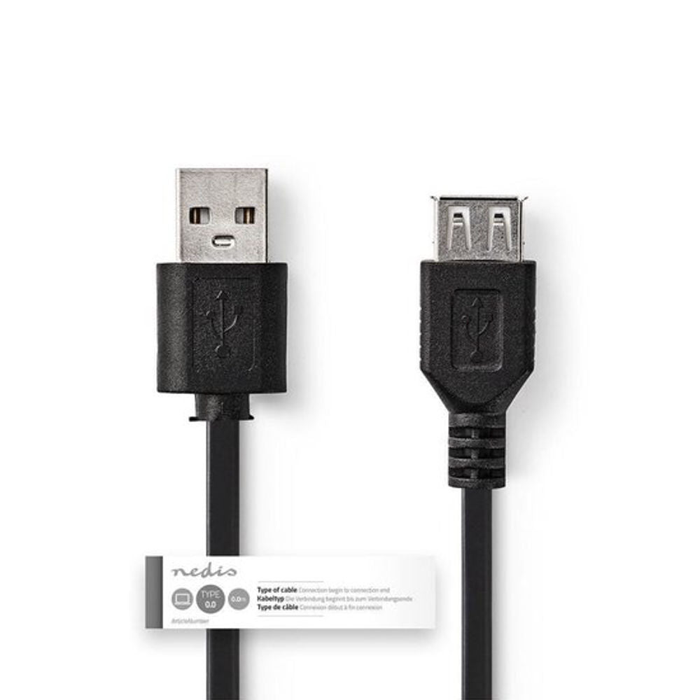 Nedis USB A Male to USB A Female Joiner Connector 2 Metre | 294411