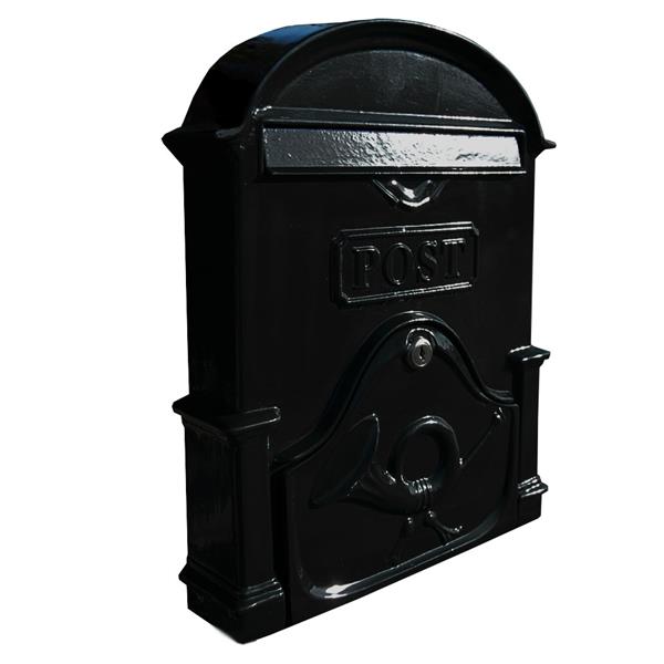 Paprika The Brosna A4 Cast Aluminium Letterbox Postbox - Gloss Black