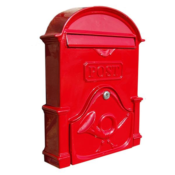 Paprika The Brosna A4 Cast Aluminium Letterbox Postbox - Ruby Red