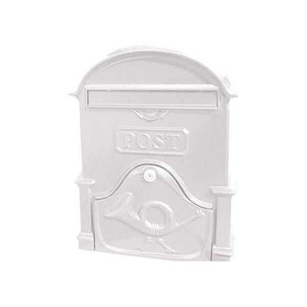 Paprika A4 Wall-Mounted Cast Aluminium Letterbox - White