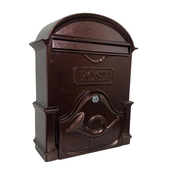 Paprika The Moy A4 Deep Cast Aluminium Letterbox Postbox - Antique Bronze