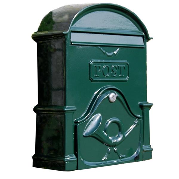 Paprika The Moy A4 Deep Cast Aluminium Letterbox Postbox - Fir Green