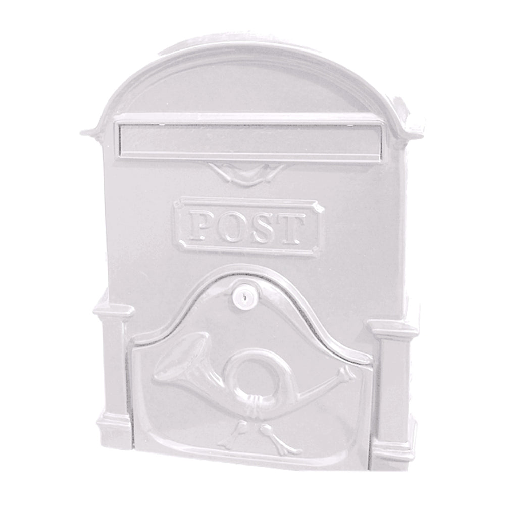 Paprika The Moy A4 Deep Cast Aluminium Letterbox Postbox - Signal White