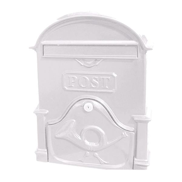 Paprika The Moy A4 Deep Cast Aluminium Letterbox Postbox - Signal White