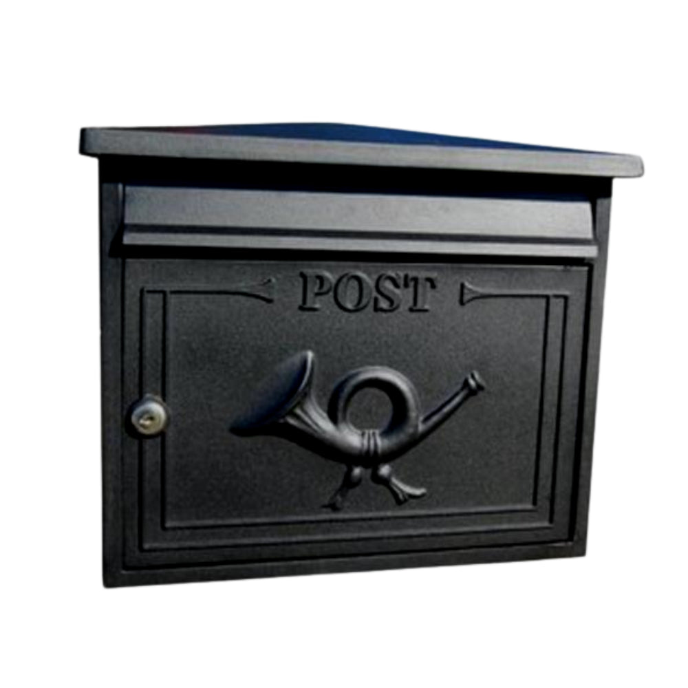Paprika The Shannon Cast Aluminium Letterbox Postbox - Antique Black