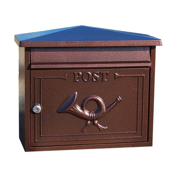 Paprika The Shannon Cast Aluminium Letterbox Postbox - Antique Bronze