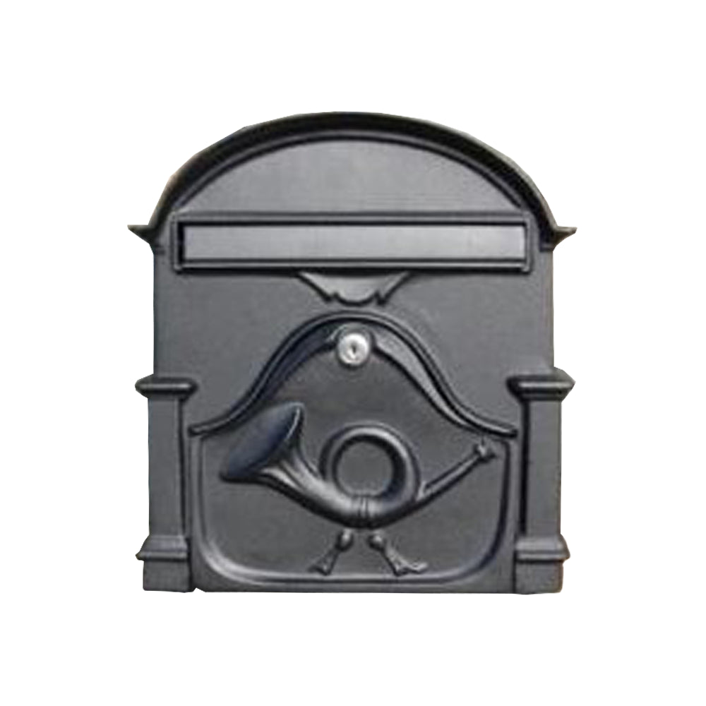 Paprika The Al Small Cast Aluminium Letterbox Postbox - Graphite Black