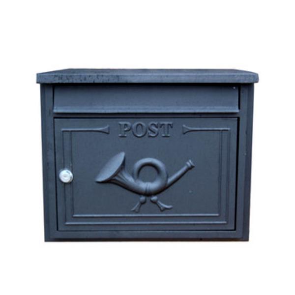 Paprika The Danube Through The Wall Cast Aluminium Letterbox Postbox - Antique Black