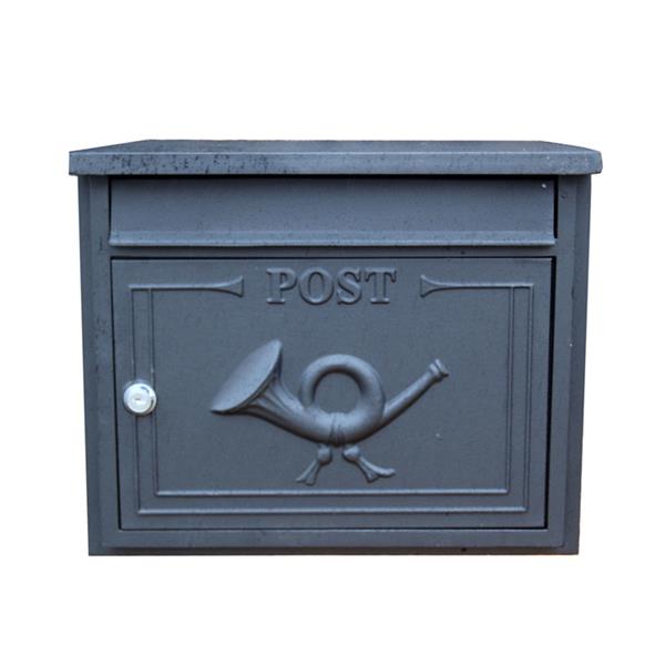 Paprika The Danube Through The Wall Cast Aluminium Letterbox Postbox - Antique Silver