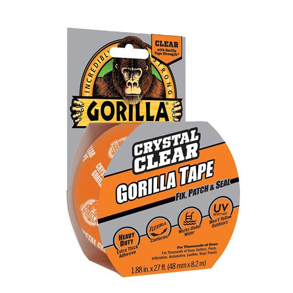 Gorilla Tape Crystal Clear 48mm x 8.2m | Strong Repair Tape