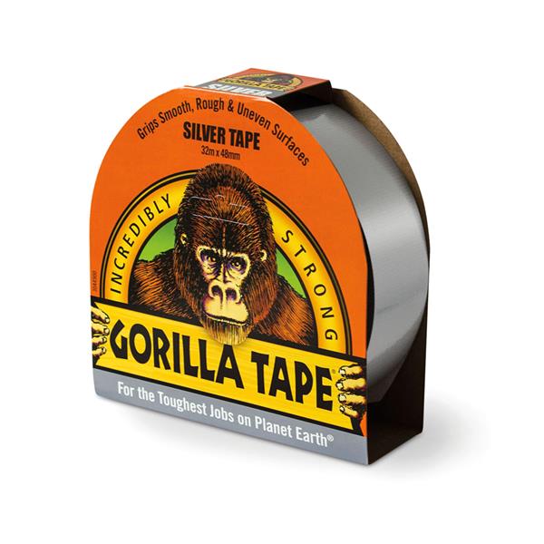 Gorilla Tape Silver 48mm x 32m | Heavy Duty Duct Tape