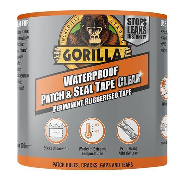 Gorilla Waterproof Patch & Seal Tape 2.4m - Clear | Repair