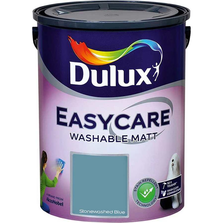 Dulux Easycare Washable Matt 5 Litre - Stonewashed Blue | 5781019