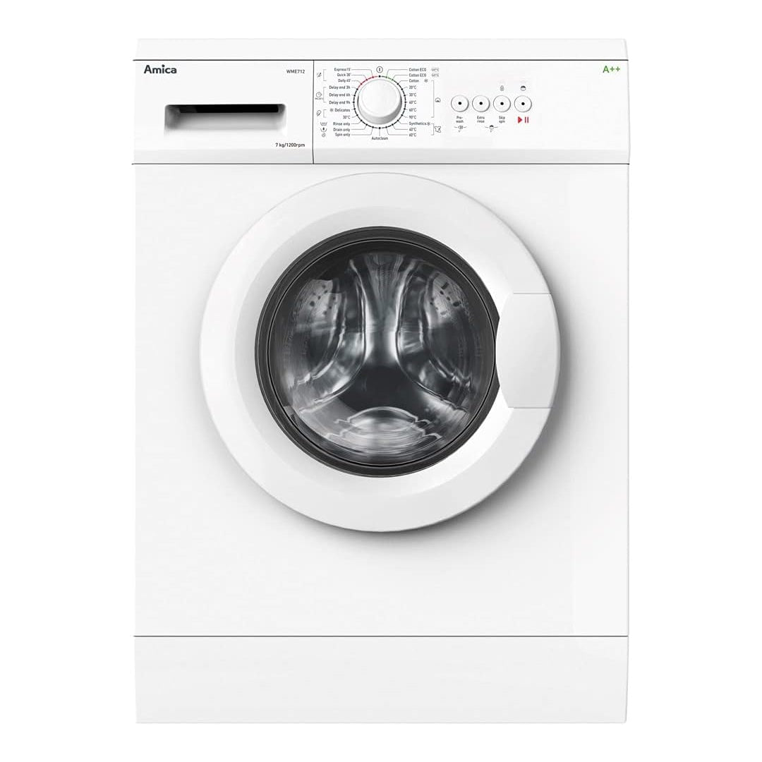 Amica 7kg 1200 Spin Washing Machine - White | WME712