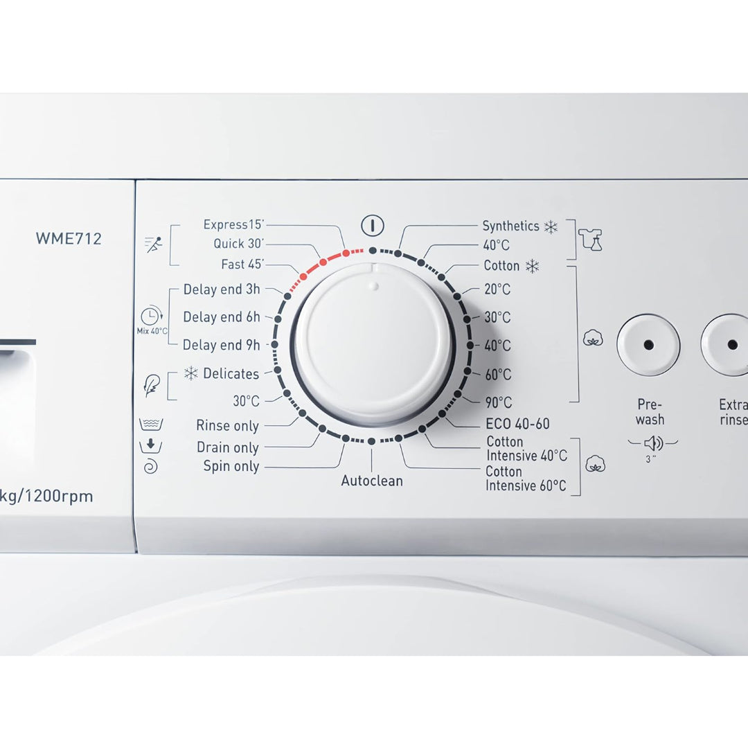Amica 7kg 1200 Spin Washing Machine - White | WME712