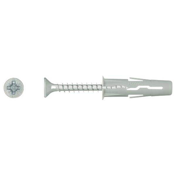 Rawlplug Universal Red Plugs & Screws 36 Pack | 6mm