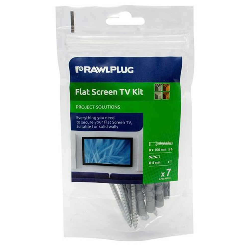 Rawlplug TV Bracket Fixing Kit for Solid Wall | R-PDS-FSTV2