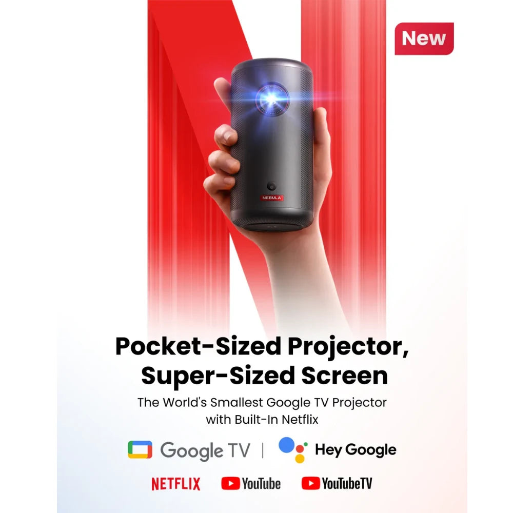 Nebula Capsule 3 1080p Mini Portable Projector - Black | D2425212