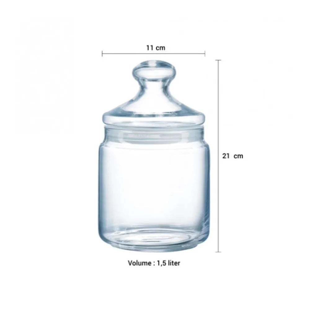 Luminarc Glass Big Club Storage Jar 1.5 Litre | GL4818