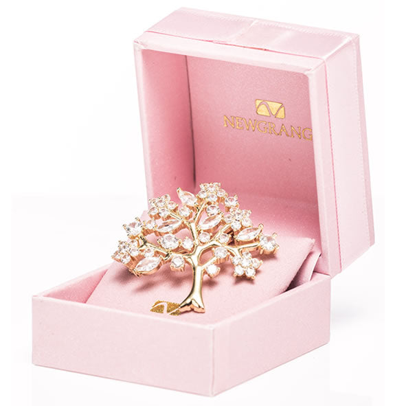Newgrange Living Tree of Life Brooch - Gold | 600330P