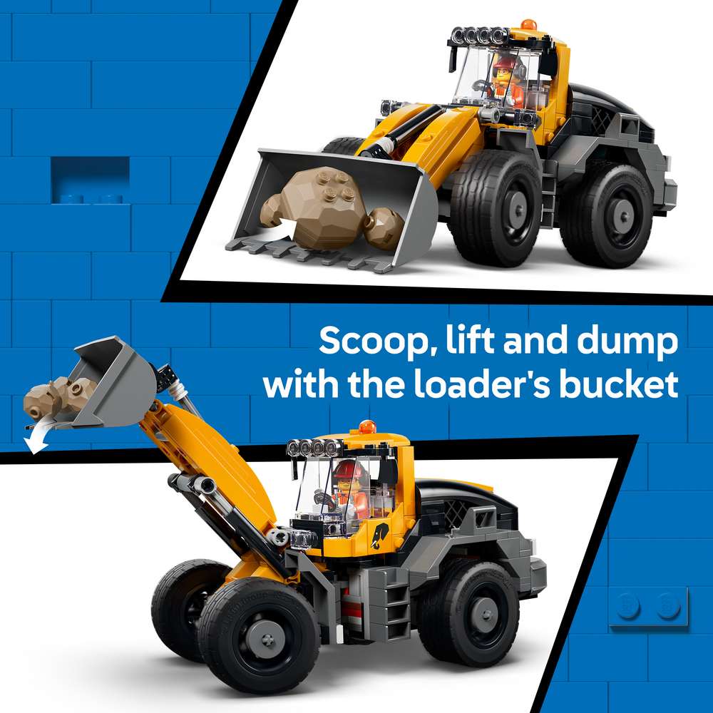LEGO City Dump Truck & Front End Loader 60494 - captioned product view. 1132 pieces. Ages 8+.