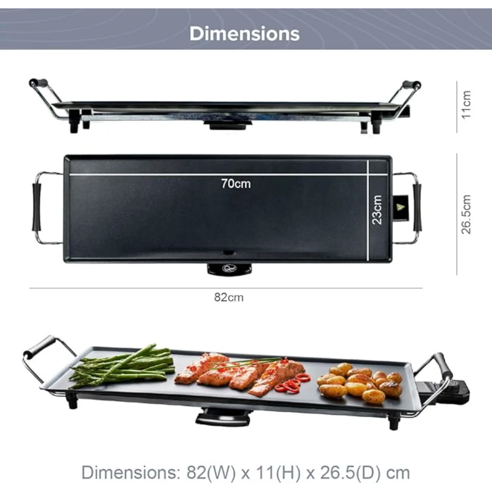 Quest Electric Teppanyaki Grill X70 1800W 70cm x 23cm | 32529A