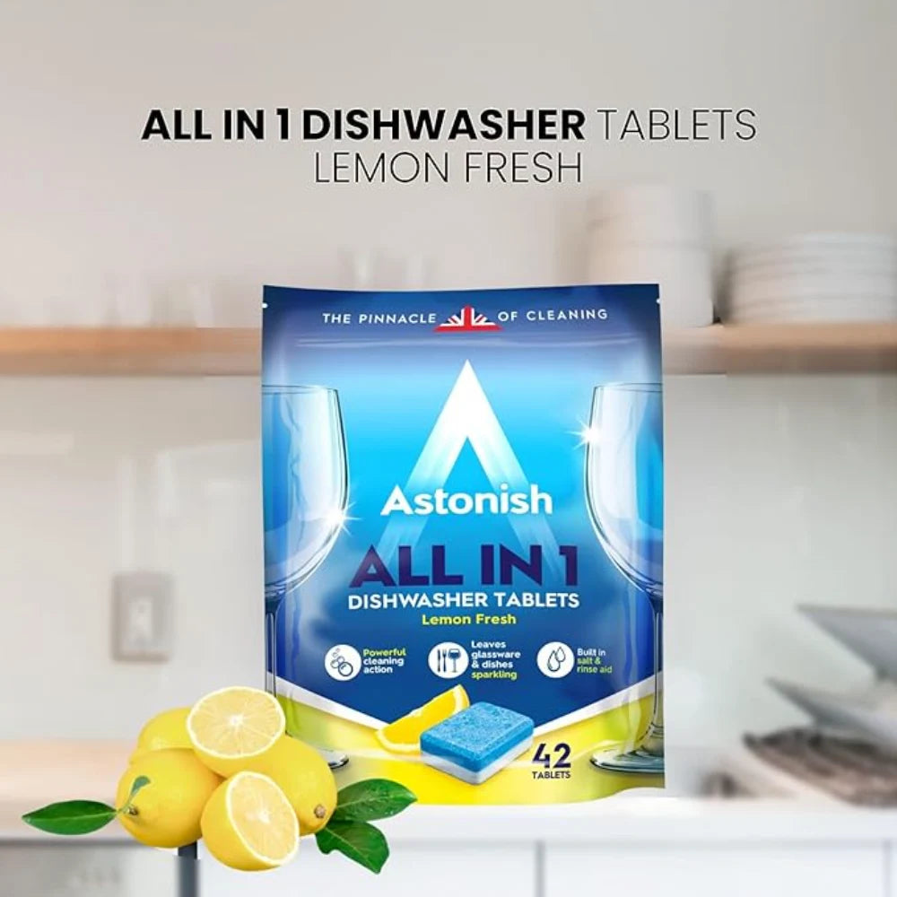 Astonish All in 1 Dishwasher Tabs Tablets Blue Pack of 42 | C2170