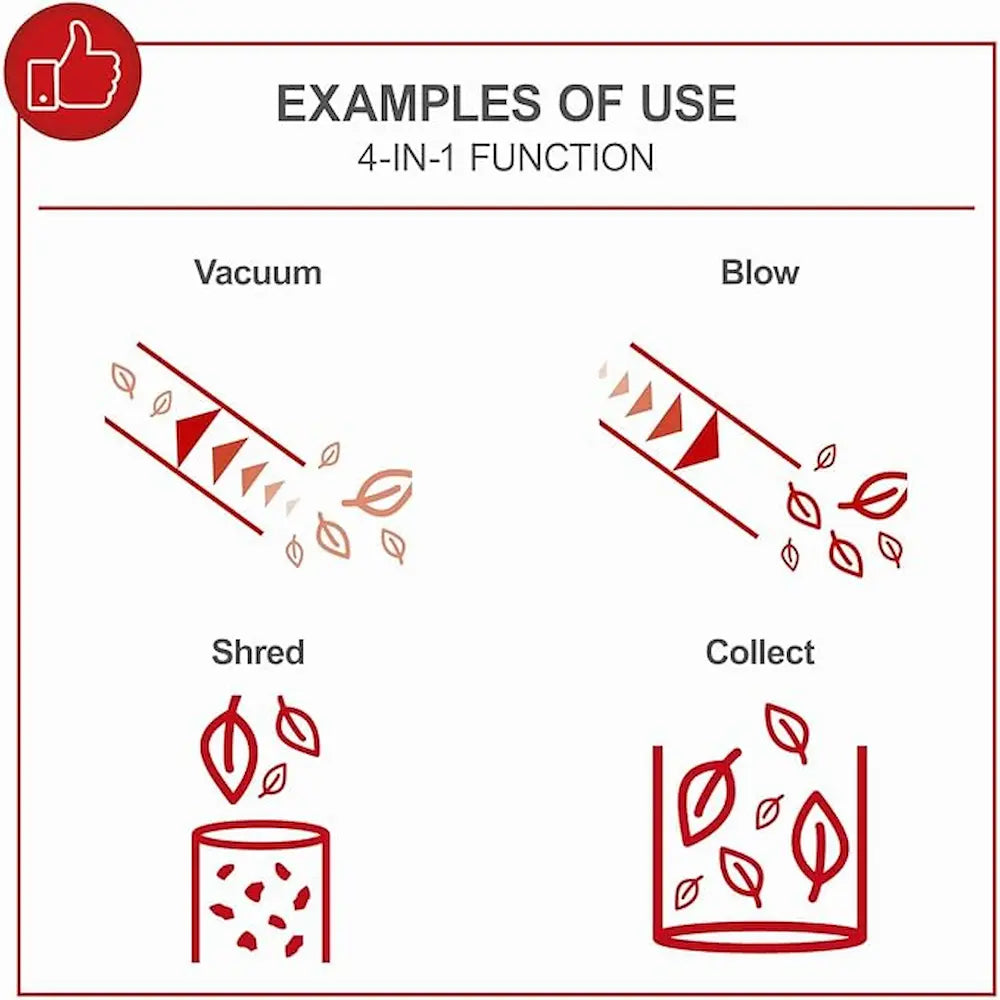 Scheppach 4 in 1 25.4cc Petrol Blower Blow Vac Vacuum | LBH2600P