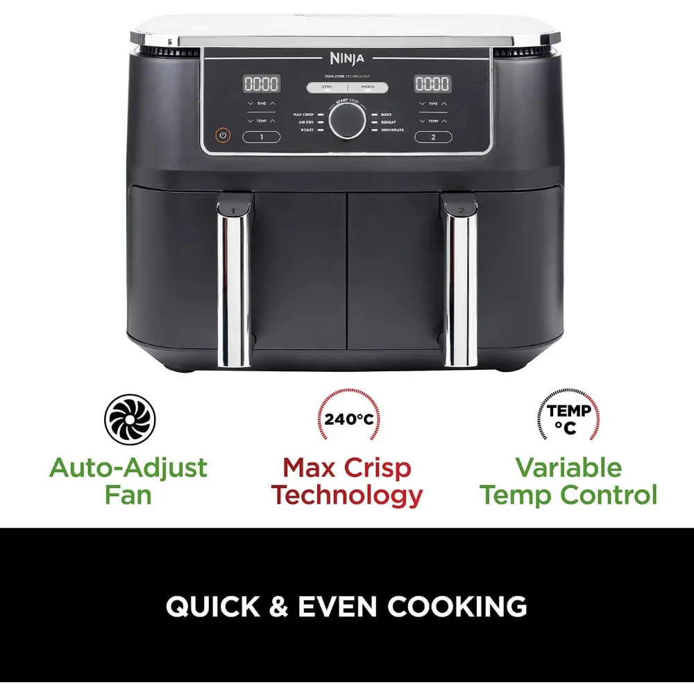 NINJA Foodi Max 6 in 1 Health Grill & Air Fryer - Grey | AG551UK