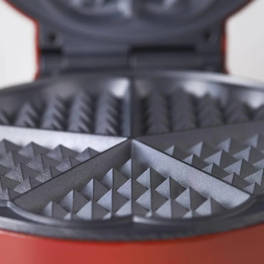 Global Gizmos Heart Shape Waffle Maker - Red | 37559