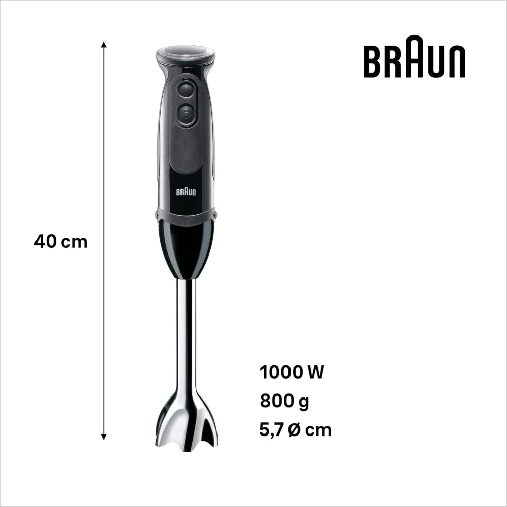 Braun MultiQuick 5 Vario 1000w Hand Blender - Premium Black | MQ5237BK