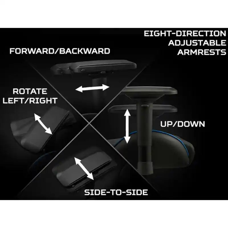 Acer Predator Gaming Chair with Lumbar Support and 4D Armrest - Black and Blue | GP.G0Z11.001