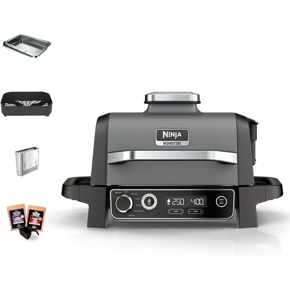 Ninja Woodfire Electric BBQ Grill & Smoker and Air Fryer | OG701UK
