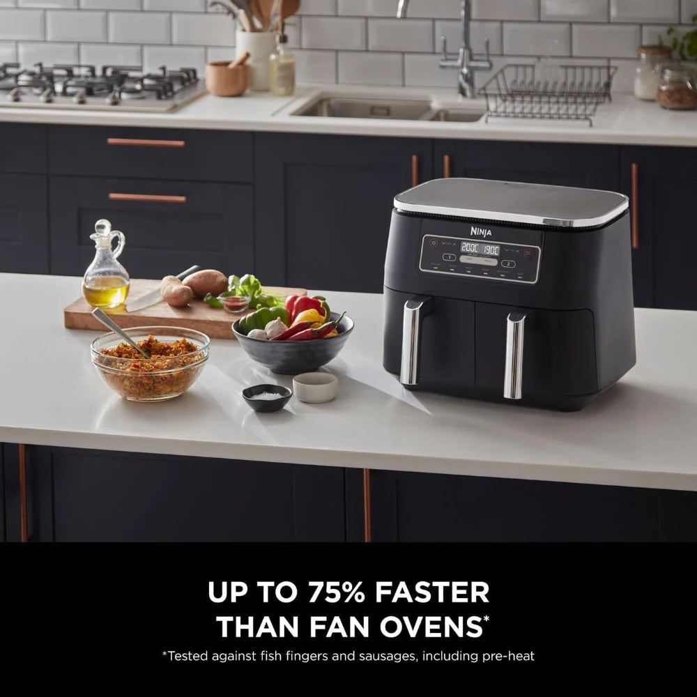 Ninja Dual Zone Air Fryer 7.6L 2400W - Grey | AF300UK