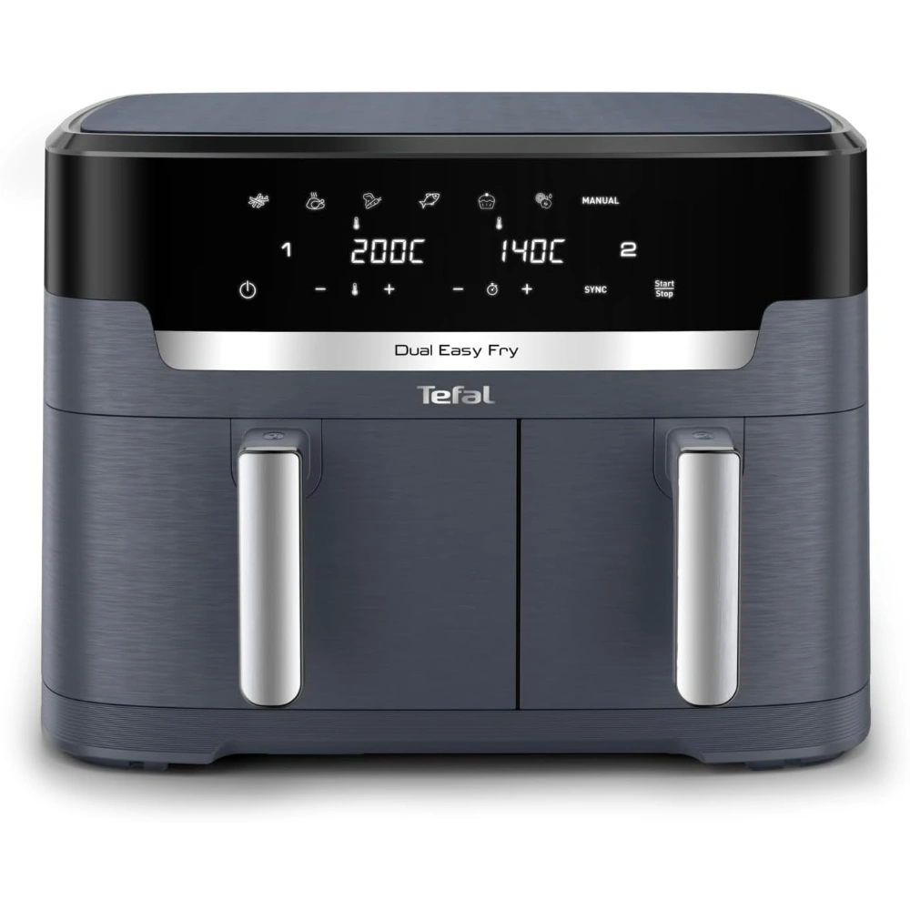 Tefal Dual Easy Fry air fryer on a white background