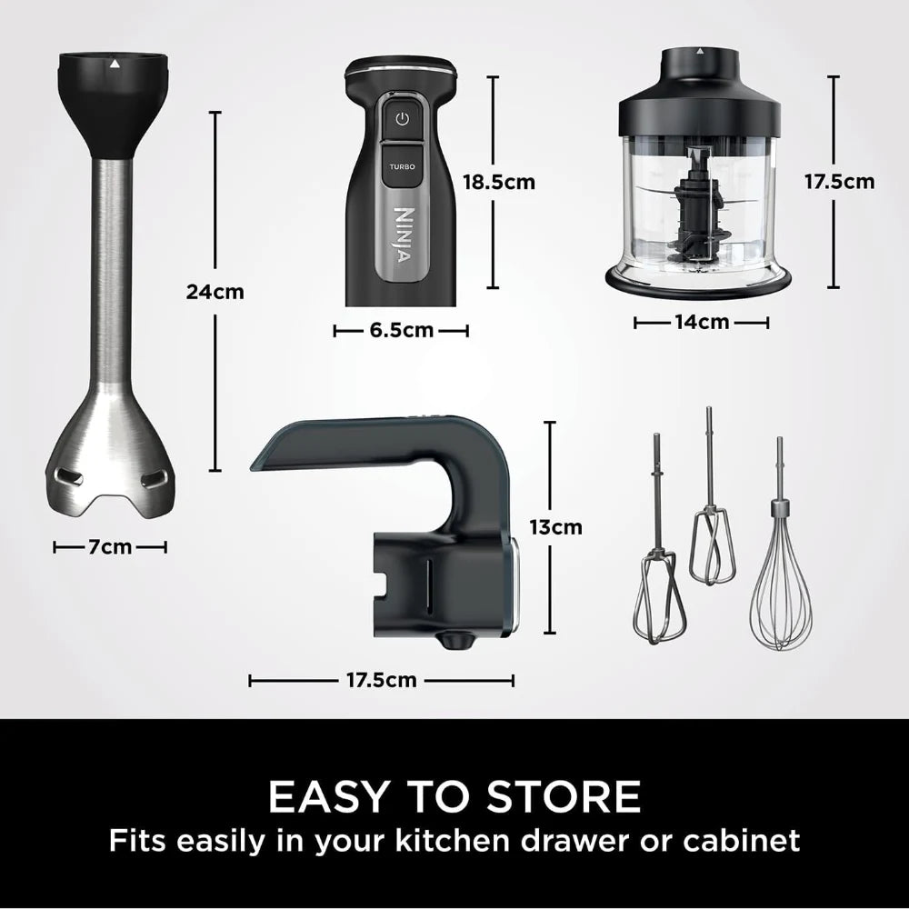 Ninja Foodi 3-in-1 Hand Blender, Mixer & Chopper | CI100UK