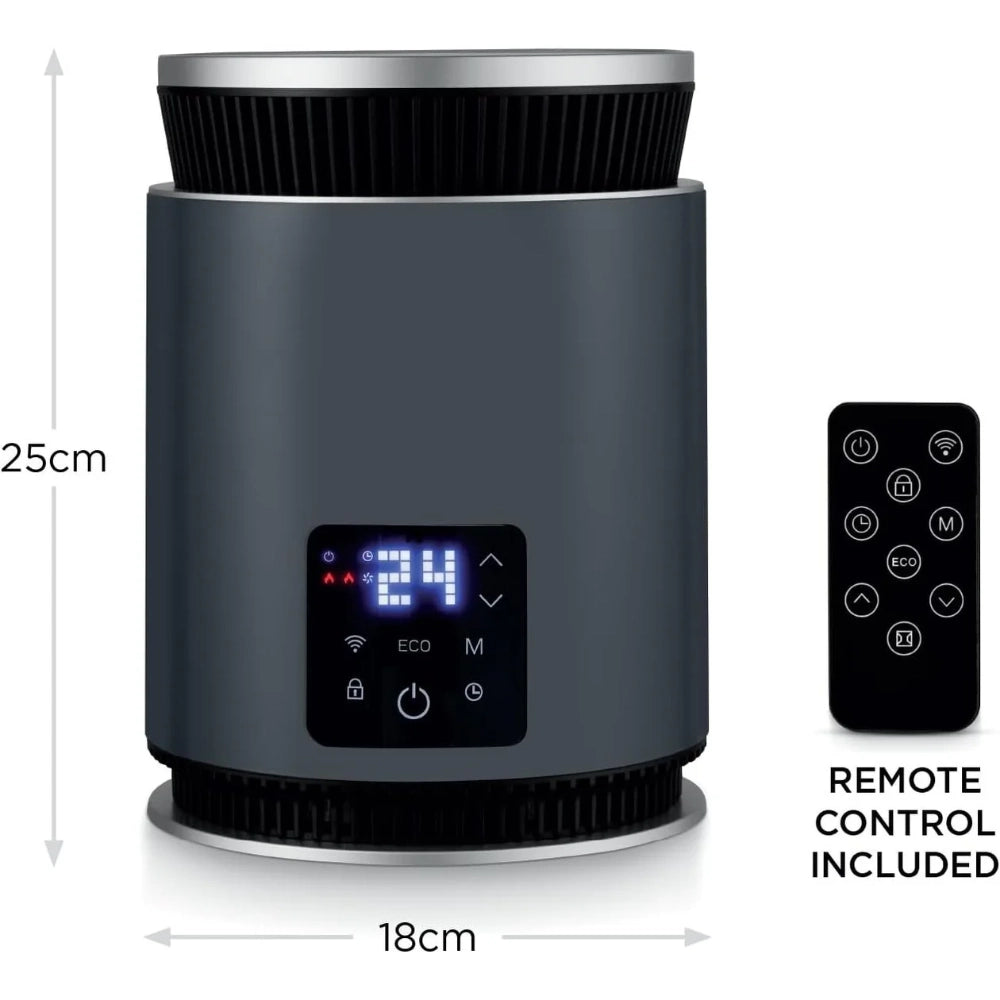 Black & Decker Smart Ceramic Heater 1.8kw - Black | BXSH37030GB