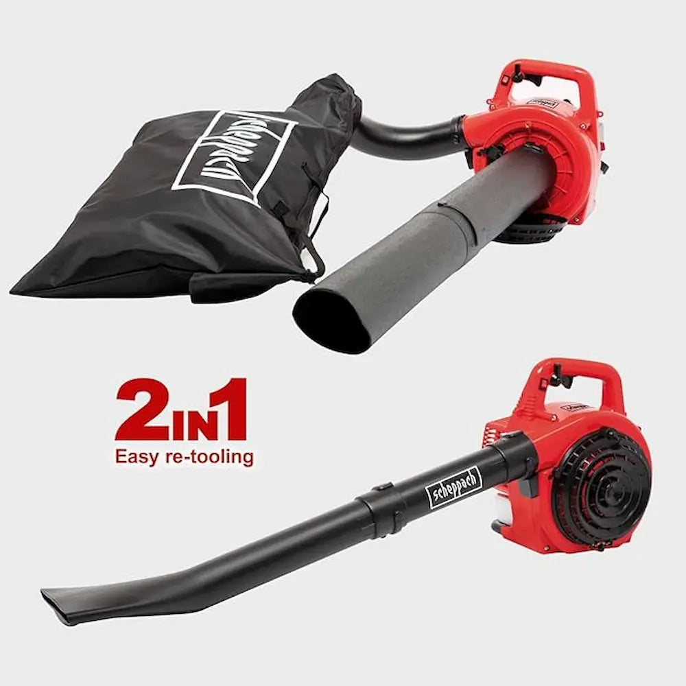 Scheppach 4 in 1 25.4cc Petrol Blower Blow Vac Vacuum | LBH2600P
