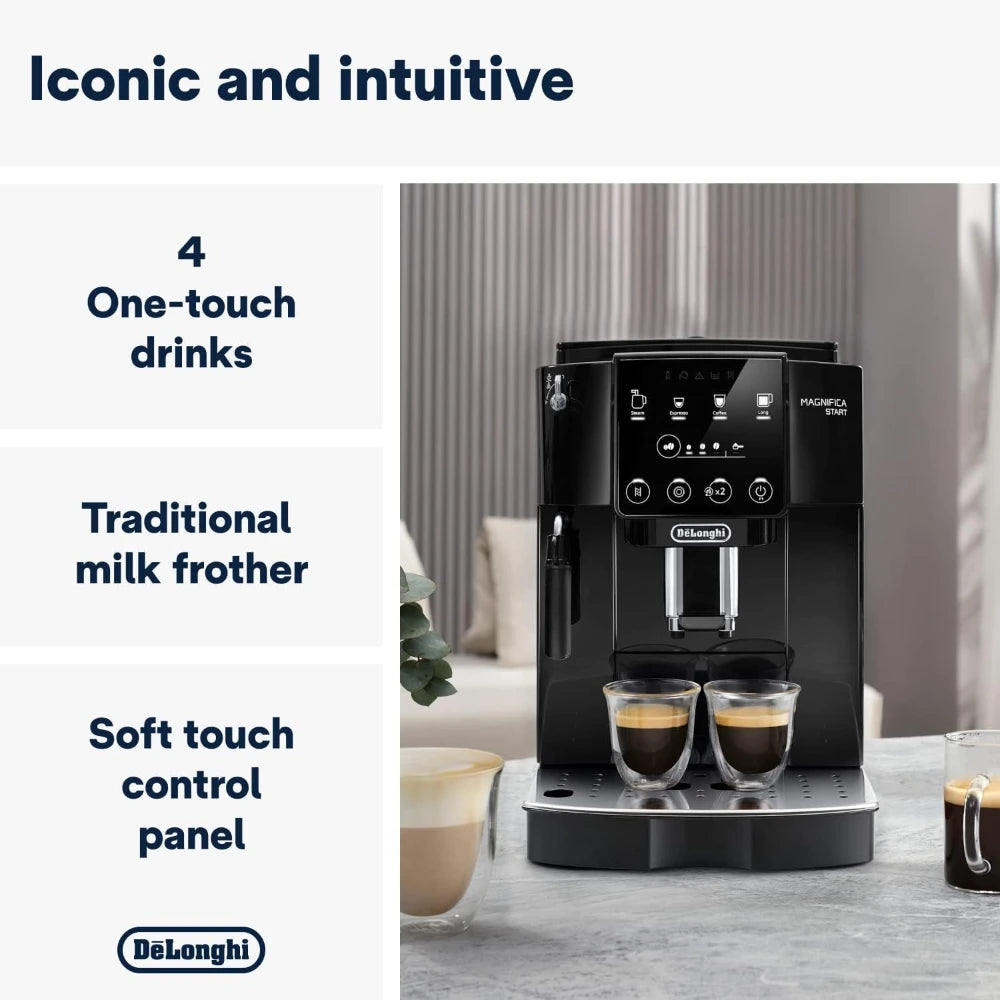 DeLonghi Magnifica Start 1.8 Litre Automatic Coffee Machine - Grey / Black | ECAM220.22.GB