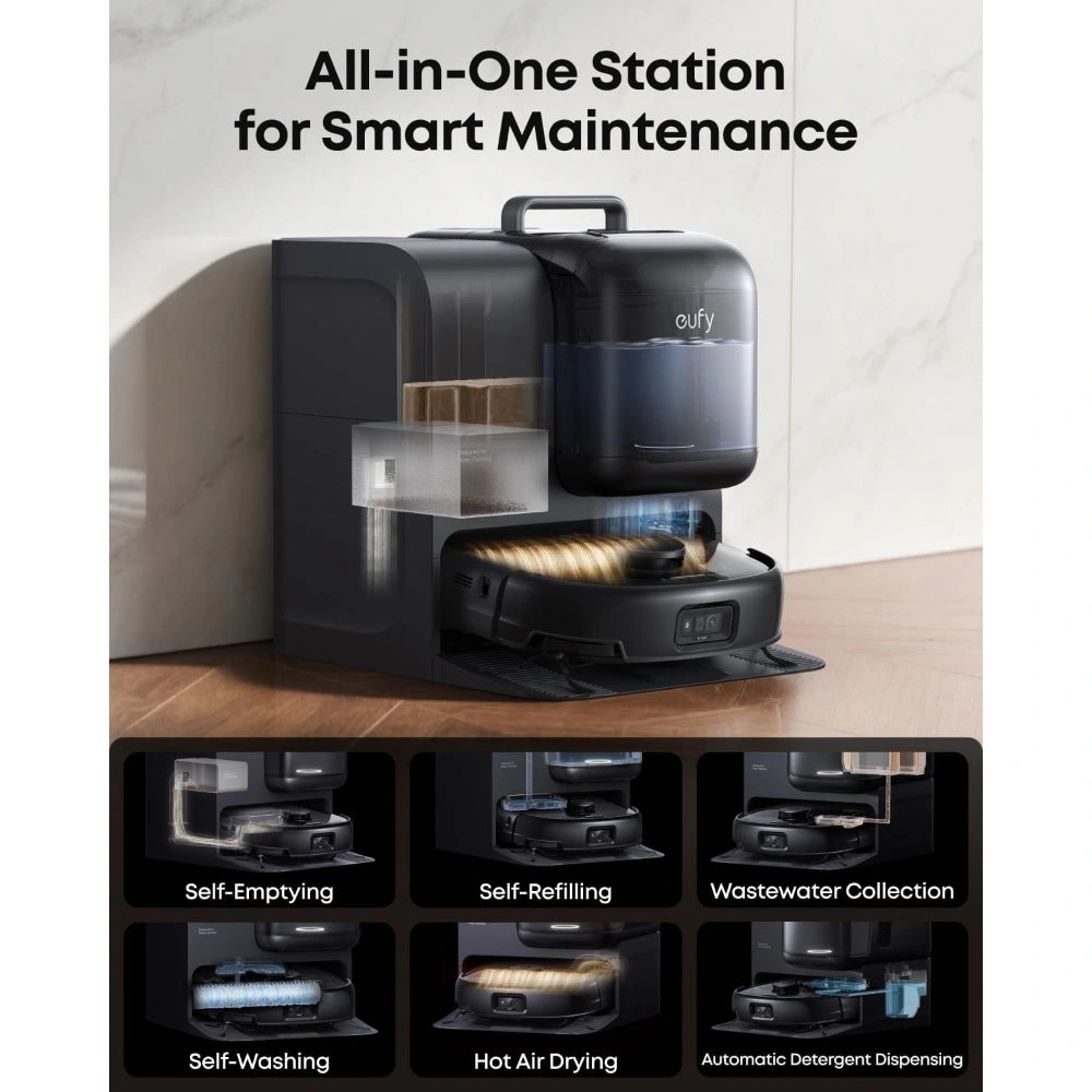 Eufy Omni E28 Hydrojet 3 in 1 Robot Vac Vacuum, Mop and Deep Cleaner | T2352V11