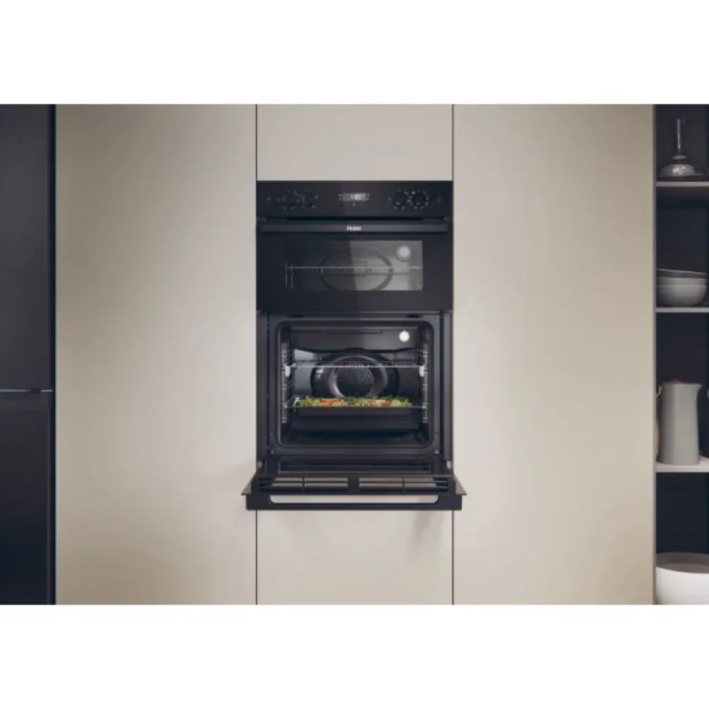 Haier Series 2 Built In Double Oven with Steam - Black | HWO9M2M5B