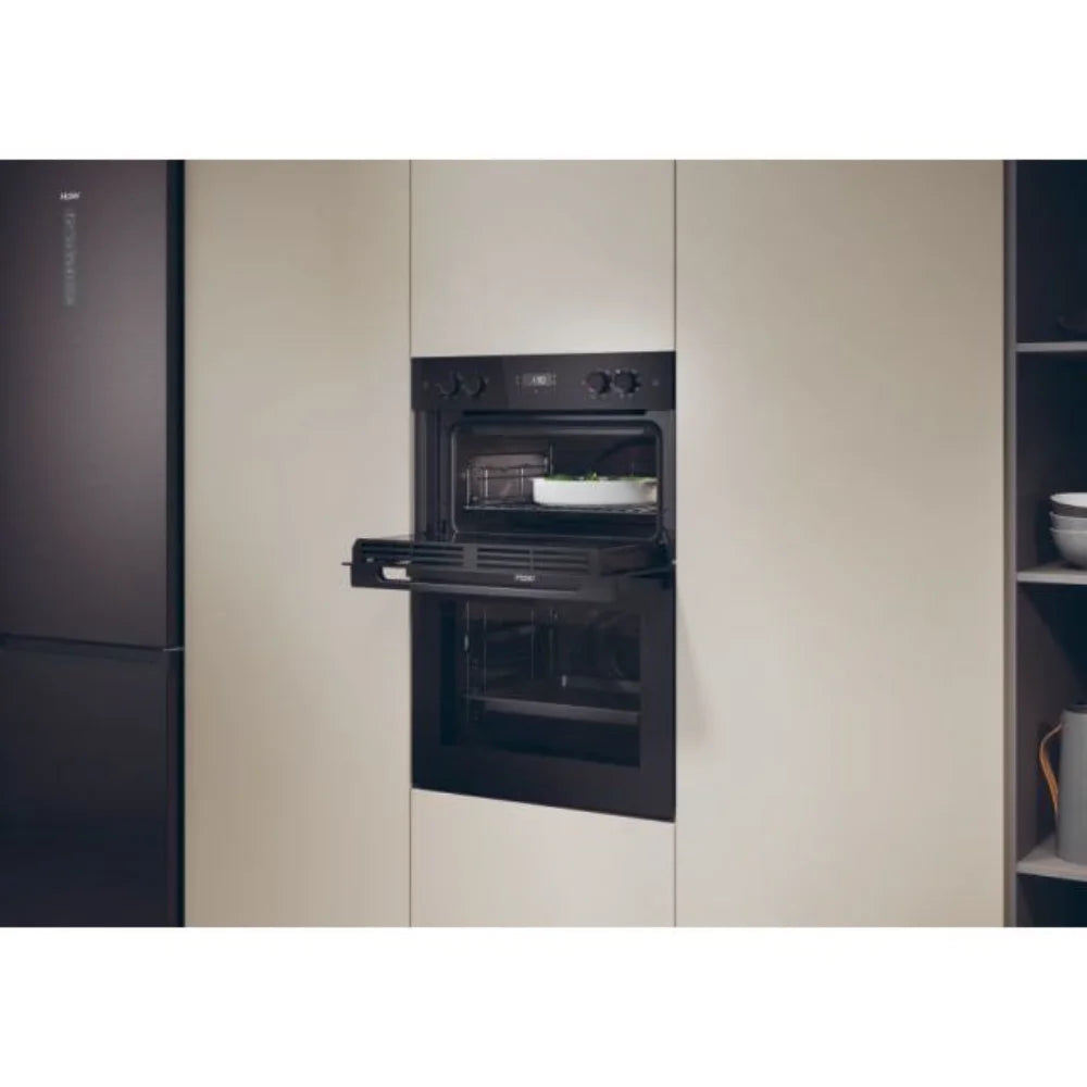 Haier Series 2 Built In Double Oven with Steam - Black | HWO9M2M5B