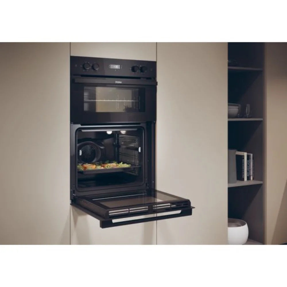 Haier Series 2 Built In Double Oven with Steam - Black | HWO9M2M5B