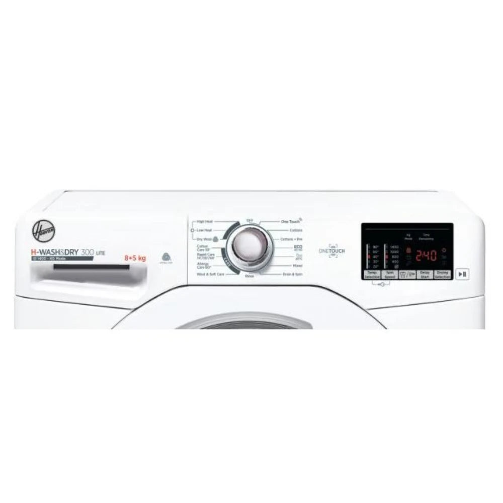 Hoover H Wash & Dry 300 Lite 8KG Washer 5KG Dryer 1400RPM Washer Dryer - White | H3D4852DE/1-80