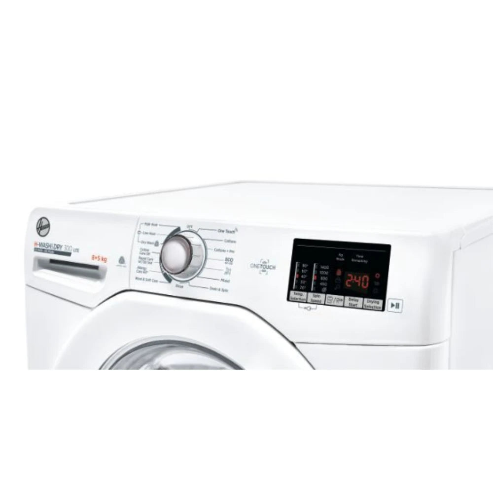 Hoover H Wash & Dry 300 Lite 8KG Washer 5KG Dryer 1400RPM Washer Dryer - White | H3D4852DE/1-80